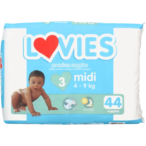 DIAPERS MIDI LOVIES 44S PK