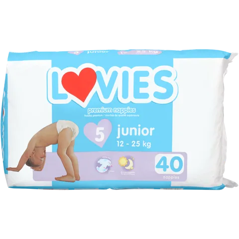 DIAPERS JUNIOR LOVIES 40S PK