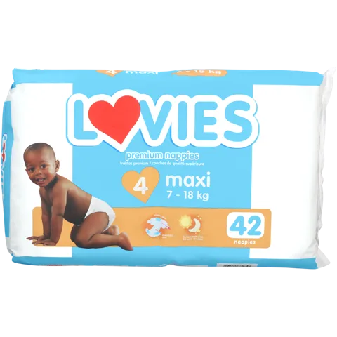 DIAPERS MAXI LOVIES 42S PK
