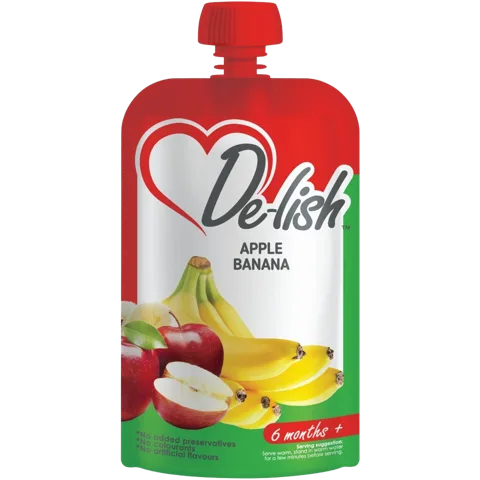 BABY FRUIT DELISH 110ML POUCH, APPL BAN