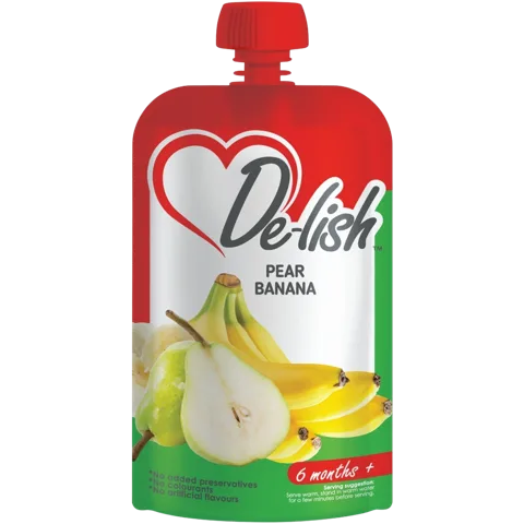 BABY FRUIT DELISH 110ML POUCH, PEAR BAN
