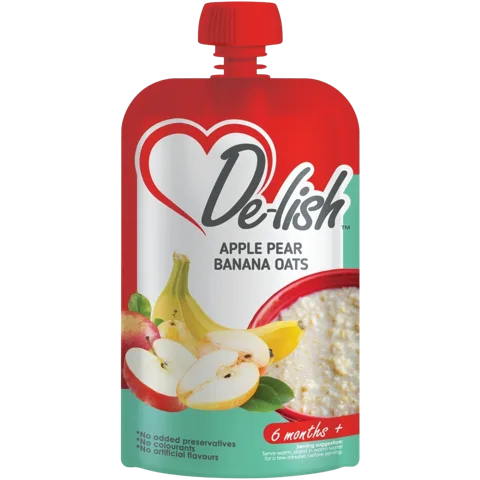 BABY OATS DELISH 110ML, APPL BAN PEAR
