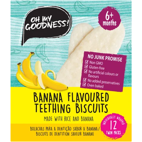 TEETHING BISCUIT OMG 50G, BANANA