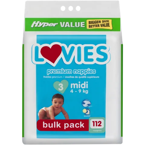 DIAPERS BULK PACK MIDI HYPER VALUE 112S