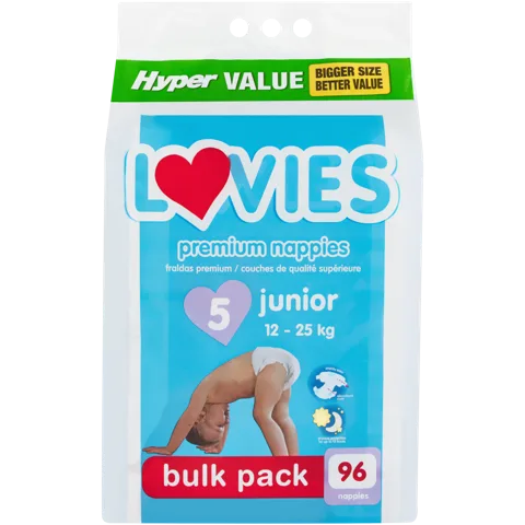 DIAPERS BULK PACK JNR HYPER VALUE 96S PA
