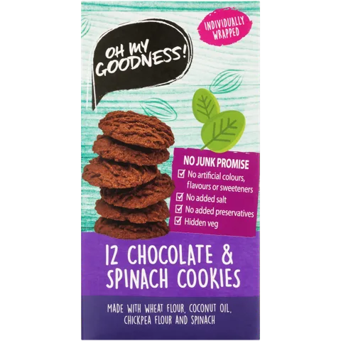 TODDLER COOKIE OMG 150G BOX, CHOC&SPNCH