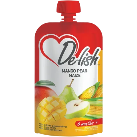 BABY MAIZE DELISH 110ML POUCH, PEAR MNGO