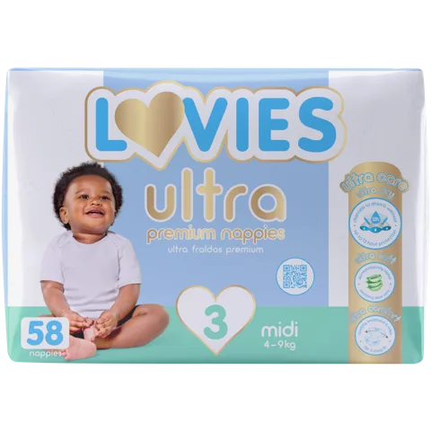 DIAPERS MIDI S3 VPACK LOVIES ULTRA 58S