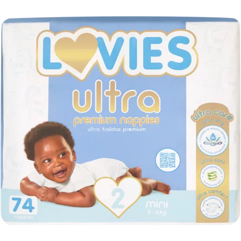 DIAPERS MINI S2 VPACK LOVIES ULTRA 74S