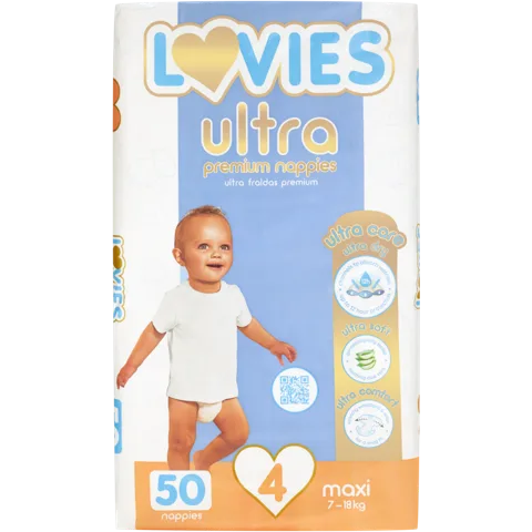 DIAPERS MAXI S4 VPACK LOVIES ULTRA 50S
